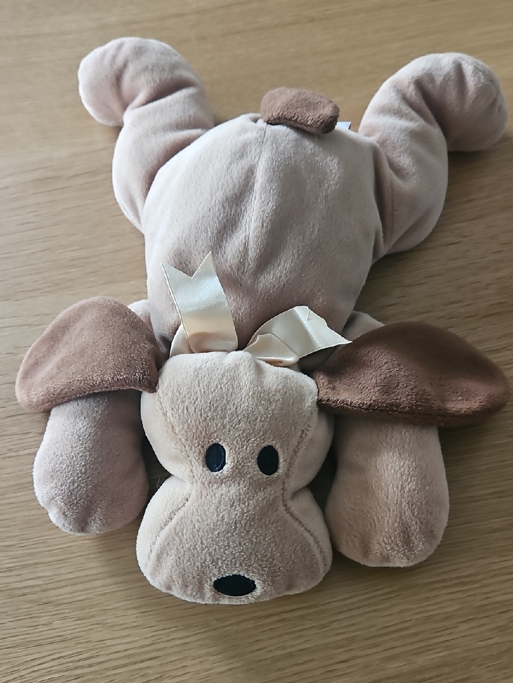 Vintage Plush Ty Pillow Pal Puppy Dog Stuffed Animal - Beige and Brown